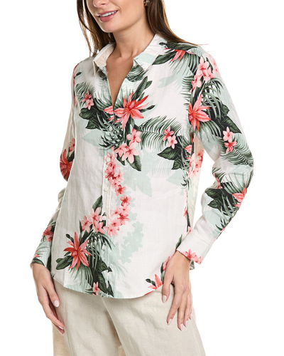 Shop Tommy Bahama Everglade Oasis Linen Shirt In Green
