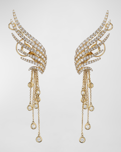Shop Krisonia 18k Rose Gold Dangle Earrings With Diamonds