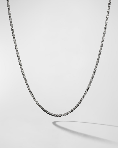 Shop David Yurman 1.7mm Men's Box Chain Necklace In Silver