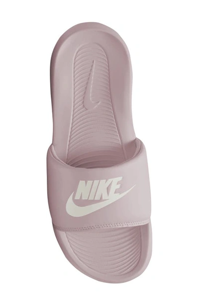 Shop Nike Victori Slide Sandal In Platinum/ Violet
