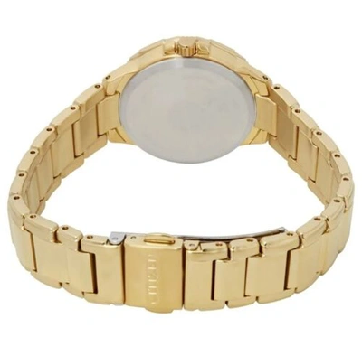 Pre-owned Citizen Womens Eco-drive Riva Diamonds Markers Date Gold Watch 30mm Ew2462-51a
