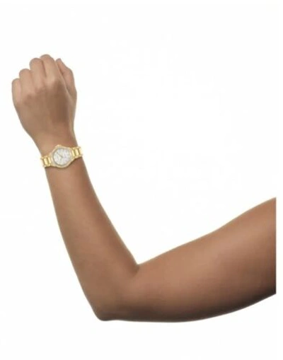 Pre-owned Citizen Womens Eco-drive Riva Diamonds Markers Date Gold Watch 30mm Ew2462-51a