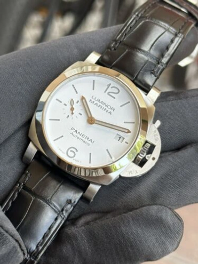 Pre-owned Panerai Luminor Quaranta Automatic 40mm Pam01371 (2024) 1371 White Dial