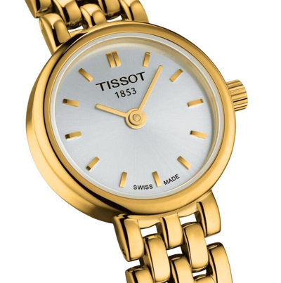 Pre-owned Tissot T Lady Silver Dial Gold Stainless Steel Women's Watch T0580093303100