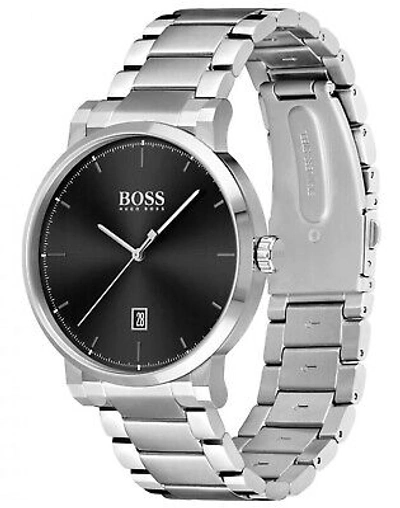 Pre-owned Hugo Boss Silver Mens Analogue Watch Confidence 1570146