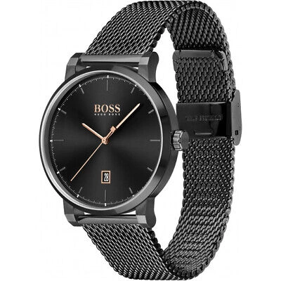 Pre-owned Hugo Boss Black Mens Analogue Watch Confidence 1513810