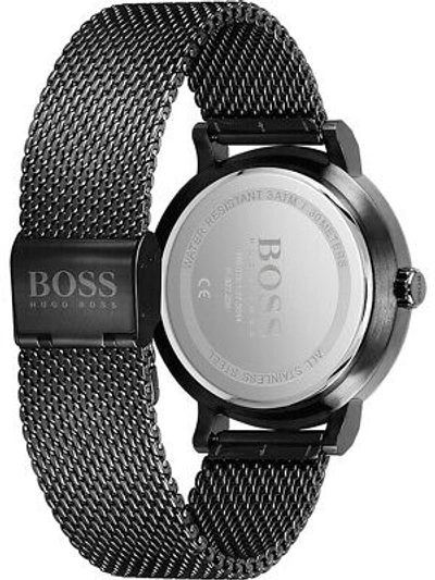 Pre-owned Hugo Boss Black Mens Analogue Watch Confidence 1513810