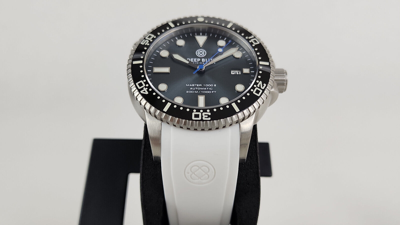 Pre-owned Deep Blue Master 1000 Ii Automatic Men's Watch Slate Grey Blue Dial - White