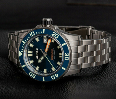 Pre-owned Audaz Blue Octomarine Automatic Men's Diver Watch 42mm Adz-2070-02 Seiko Nh35a