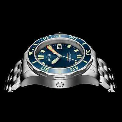 Pre-owned Audaz Blue Octomarine Automatic Men's Diver Watch 42mm Adz-2070-02 Seiko Nh35a
