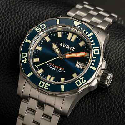 Pre-owned Audaz Blue Octomarine Automatic Men's Diver Watch 42mm Adz-2070-02 Seiko Nh35a