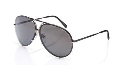 Pre-owned Porsche Design P8478 Pilot Sunglasses Copper/gold Mirror W/grey Extra Lenses Set In Multicolor