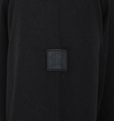 Pre-owned Paul & Shark Yachting Men's Pullover Sweater Jumper Size Xl 100% Merino Wool In Black