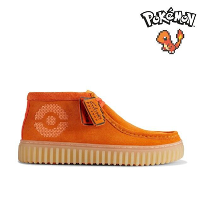 Pre-owned Clarks Torhill X Pokémon Torhill Explore Orange Suede, "2023"