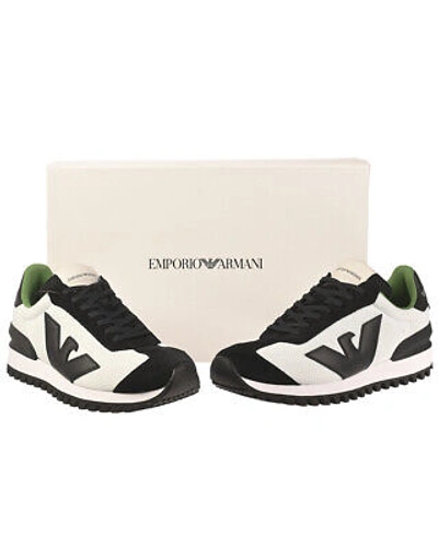 Pre-owned Emporio Armani Shoes Sneaker  Man Sz. Us 10 X4x583xn647 R328 White
