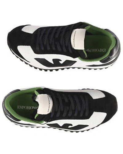 Pre-owned Emporio Armani Shoes Sneaker  Man Sz. Us 10 X4x583xn647 R328 White