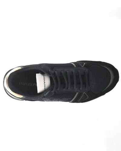 Pre-owned Emporio Armani Shoes Sneaker  Man Sz. Us 11 X4x289xm499 Q829 Black