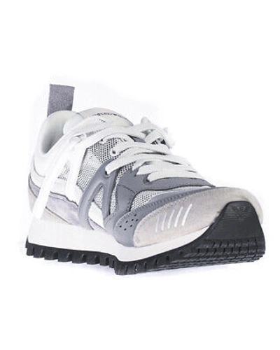 Pre-owned Emporio Armani Shoes Sneaker  Man Sz. Us 10 X4x555xn195 Q836 Grey