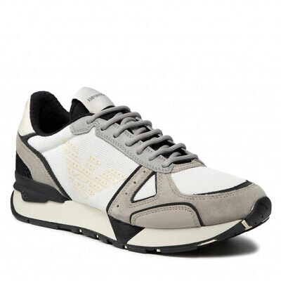 Pre-owned Emporio Armani Shoes Sneaker  Man Sz. Us 6 X4x289xm499 Q427 White