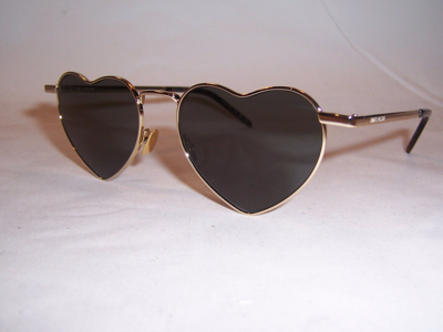 Pre-owned Saint Laurent Sunglasses Sl 301 Loulou 004 Gold/grey Authentic 301 In Gray