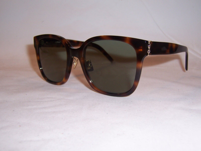 Pre-owned Saint Laurent Sunglasses M105/f 003 Havana/green 55mm Authentic 105