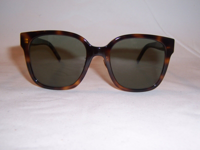 Pre-owned Saint Laurent Sunglasses M105/f 003 Havana/green 55mm Authentic 105