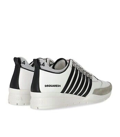 Pre-owned Dsquared2 Legendary White Black Grey Sneaker Man