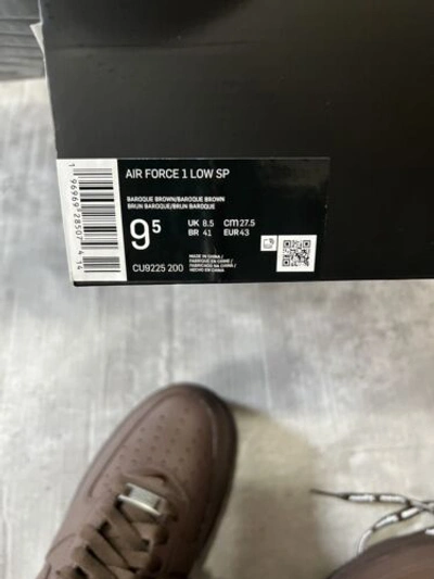 Pre-owned Nike Brown Supreme Air Force 1 Size 9.5