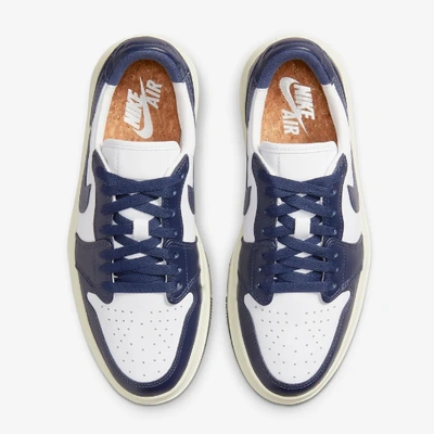 Pre-owned Nike Women's Air Jordan 1 Elevate Low Shoes 'midnight Navy' (dh7004-141) In Navy, White