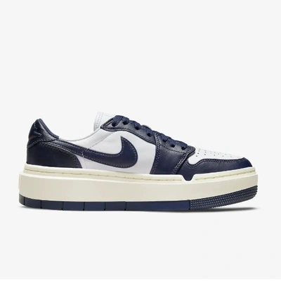 Pre-owned Nike Women's Air Jordan 1 Elevate Low Shoes 'midnight Navy' (dh7004-141) In Navy, White