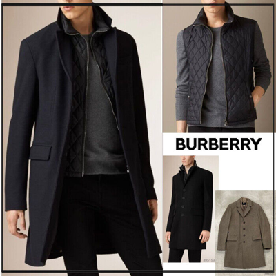 Pre-owned Burberry Lyndson 3-in-1 Black Wool Cashmere Quilted Vest Warmer Trench Coat Xxl