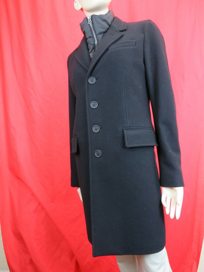 Pre-owned Burberry Lyndson 3-in-1 Black Wool Cashmere Quilted Vest Warmer Trench Coat Xxl