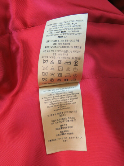 Pre-owned Burberry $950  Tumblebridge Red Wool Double Breasted Pea Coat Jacket Us 6 Eu 40