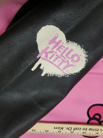 Pre-owned Forever 21 Hello Kitty And Friends Varsity Jacket, Size Small (oversized) In Pink