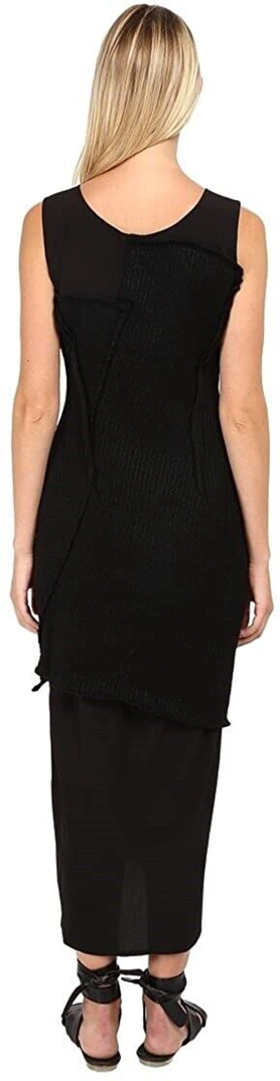 Pre-owned Yohji Yamamoto Y's By  243260 Womens Casual Sleeveless Dress Solid Black Size 2