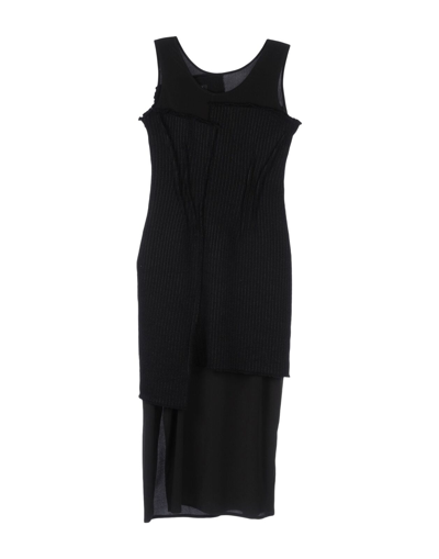 Pre-owned Yohji Yamamoto Y's By  243260 Womens Casual Sleeveless Dress Solid Black Size 2