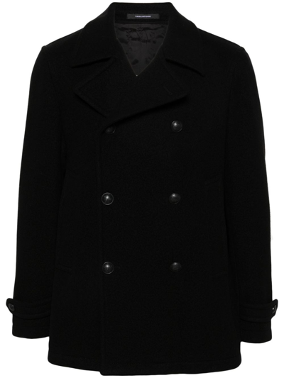 Tagliatore Willow Double-breasted Virgin Wool Jacket In Black