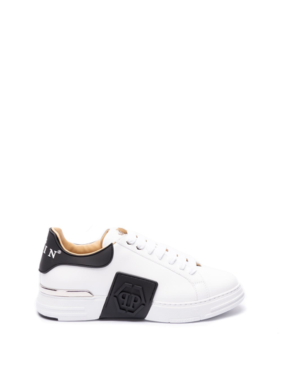 Shop Philipp Plein `hexagon` Low-top Sneakers In White