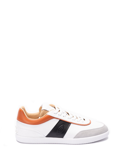 Shop Tod's `tabs` Sneakers In Gray