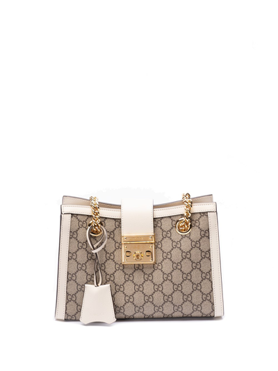 Shop Gucci `padlock` Small `gg` Shoulder Bag In Brown