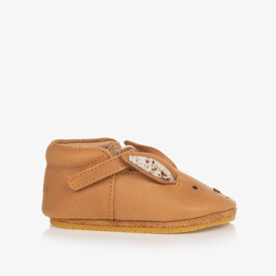Shop Donsje Baby Girls Brown Leather Pre-walker Shoes
