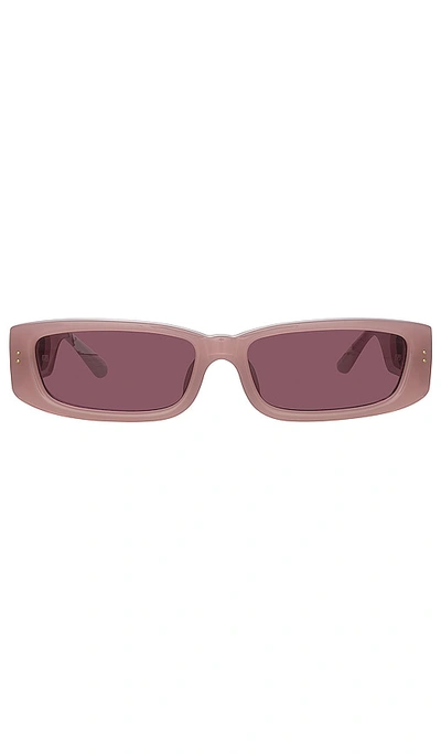 Shop Linda Farrow Talita Sunglasses In Lavender