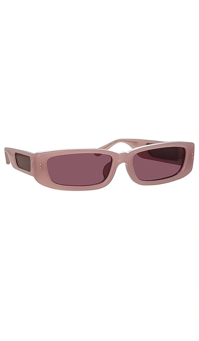 Shop Linda Farrow Talita Sunglasses In Lavender