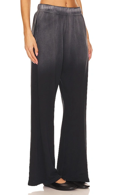 Michael Lauren Mabel Ombre Wide Leg Pant In Black