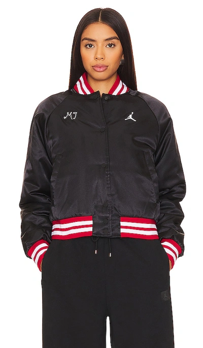 Shop Jordan Varsity Jacket In Black