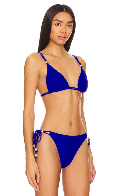 Shop Faithfull The Brand El Bajio Bikini Top In Cobalt