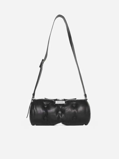 Shop Maison Margiela Glam Slam Pillow Leather Bag In Black