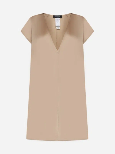 Shop Fabiana Filippi Viscose Mini Dress In Blush