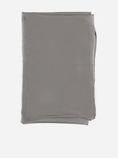 Shop Fabiana Filippi Lame' Knit Stole In Grey