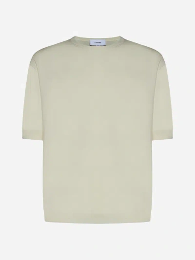 Shop Lardini Wool, Silk And Cashmere Sweater In Ivory